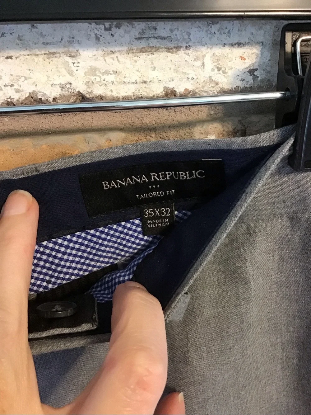 Banana Republic Gray Men's Dress Trousers - Tailored Fit 35X32